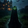 Adjustable Halloween Ghost Decoration with Luminous Face and Extendable Height for Indoor Outdoor Holiday Display 65 To 120cm Requires AA Batteries
