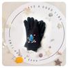 Children's Warm Gloves Five Finger Plus Velvet Touch Screen Elastic Boys and Girls Soft Bike Autumn and Winter Windproof Cartoon Gloves