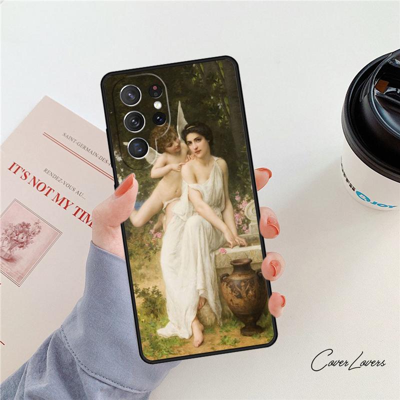 Renaissance Art Painting Phone Case For Samsung Galaxy S24 S25 S23 S22 Ultra Note 10 20 Plus S20 S21 FE Cover