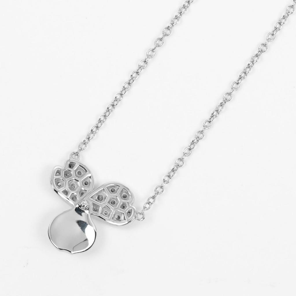 TIFFANY&Co. Paper flower Necklace Pt950Platinum/diamond 3.56g Women Used