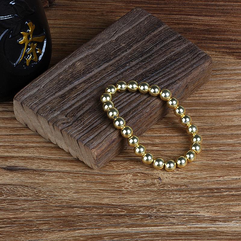 Fashion Gold color Hematite Bracelet Weight Loss Healthy Therapy Energy Hematite String Bracelet Female Armbandjes Dames Jewelry