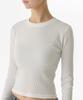 MUSINSA STANDARD WOMAN Women'S Waffle Slim Crew Neck Long Sleeve T-Shirt [Ivory]