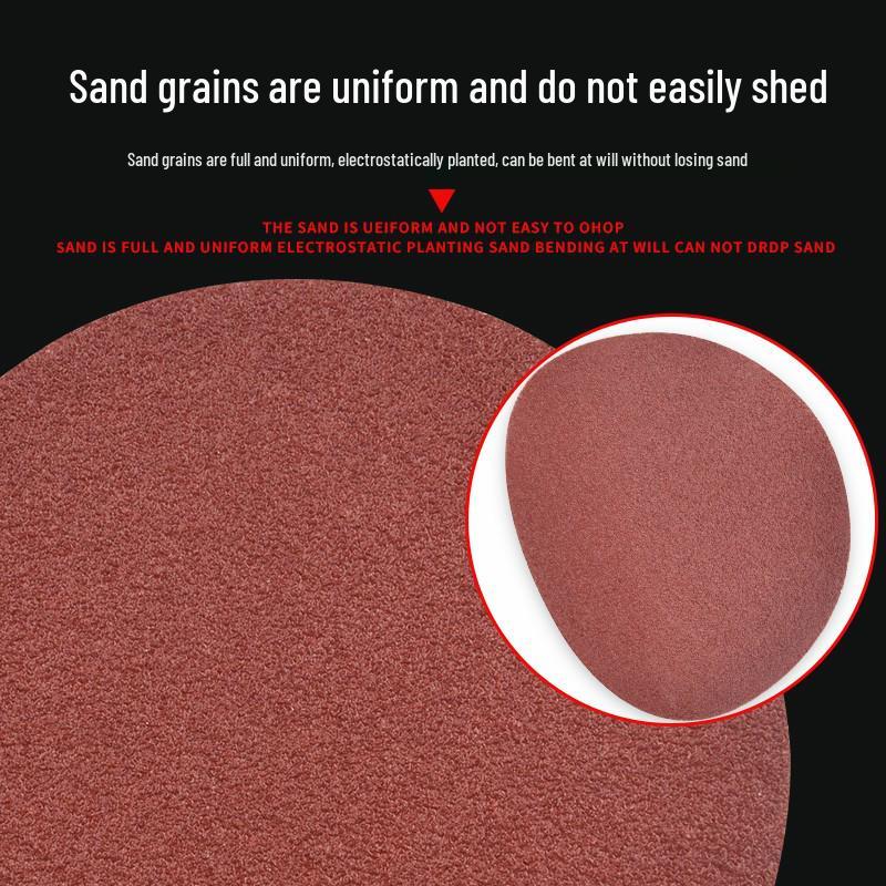 4" Sandpaper Flocking Woodworking Polisher with Self-Adhesive Hook & Loop Angle Grinder Sanding Discs