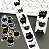 500Pcs Cute Black Cat Stickers Creative Diy Graffiti Stickers Phone Water Bottle Luggage Decals Children Reward Decor Stickers