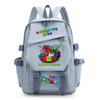 Geometry Dash bedruckter Nylon-Rucksack für Damen und Herren, Rucksack mit großem Fassungsvermögen für Reisen, Modischer Computer-Rucksack, Schultasche für Jungen und Mädchen