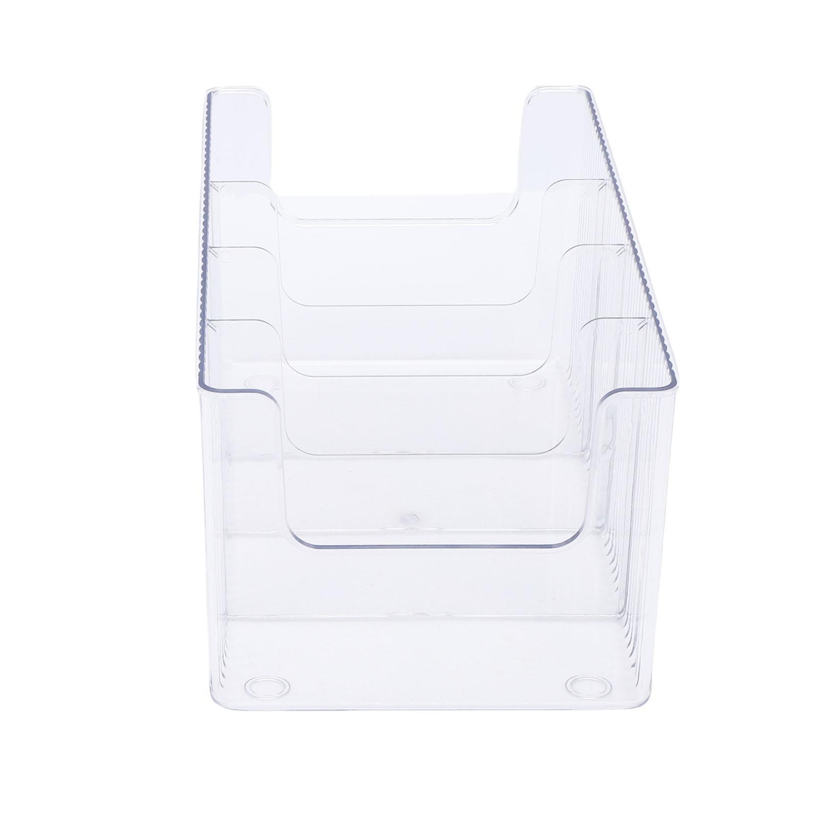 Контейнеры для хранения продуктов Прозрачные пластиковые контейнеры с 3 съемными разделителями для кладовой, кухни, холодильника, шкафа. Организация и хранение