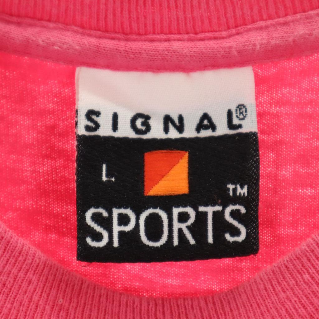 SIGNAL SPORTS 90s Made in USA Old Cow Print Short sleeve T-shirt Men's Used