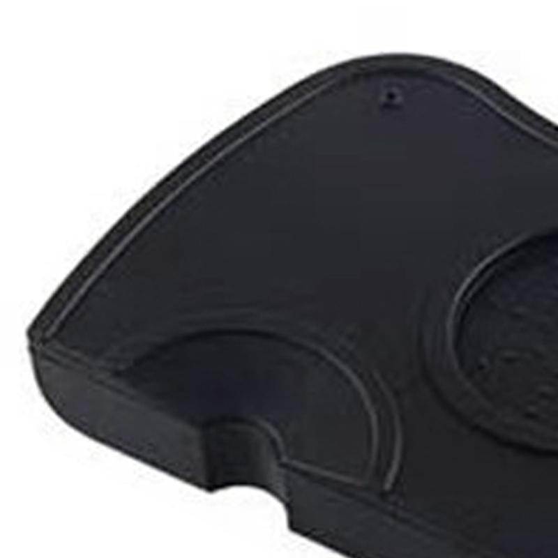 Coffee Press Pad Food Grade Silicone Odorless Double Groove Coffee Tamper Mat for Home Cafe Black M 17.5x12.5x0.6