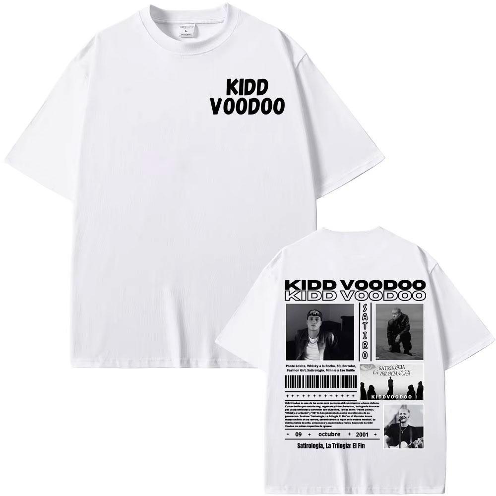 Rapper Kidd Voodoo En Chile Tour Grafik T-Shirt für Männer und Frauen, Stilvolles Hip-Hop Street Sommer Print 100% Reine Baumwolle T-Shirt