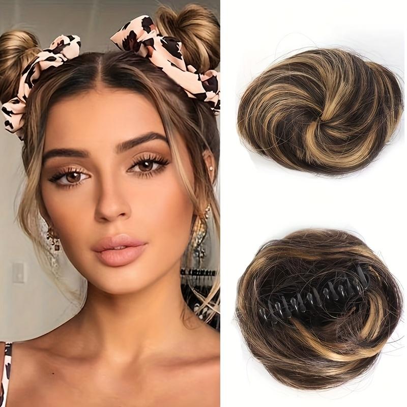 Synthetic Bun Chignon Clip Hair Extensions For Women Messy Updo Claw In Hairpiece Accessories