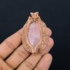 Rose Quartz Jewelry, 999 Copper Wire Wrapped Pendant Handmade Gemstone Jewelry, Gifts For Wife Brand New Pendant