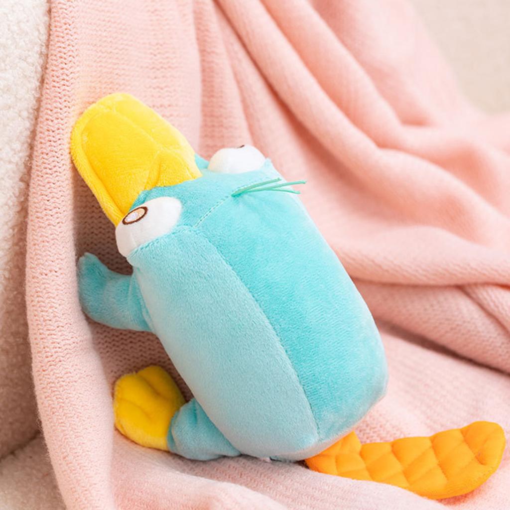 Platypus Stuffed Animal Blue Cartoon Doll Soft Safe PP Cotton Filled Toy for Kids Room Decoration