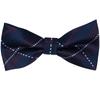 New Men'S Bow Business Wedding Party Bow Tie Solid Color Stripe Men'S Wedding