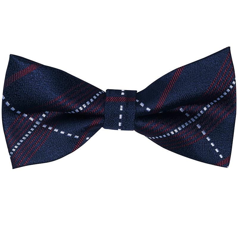 New Men'S Bow Business Wedding Party Bow Tie Solid Color Stripe Men'S Wedding