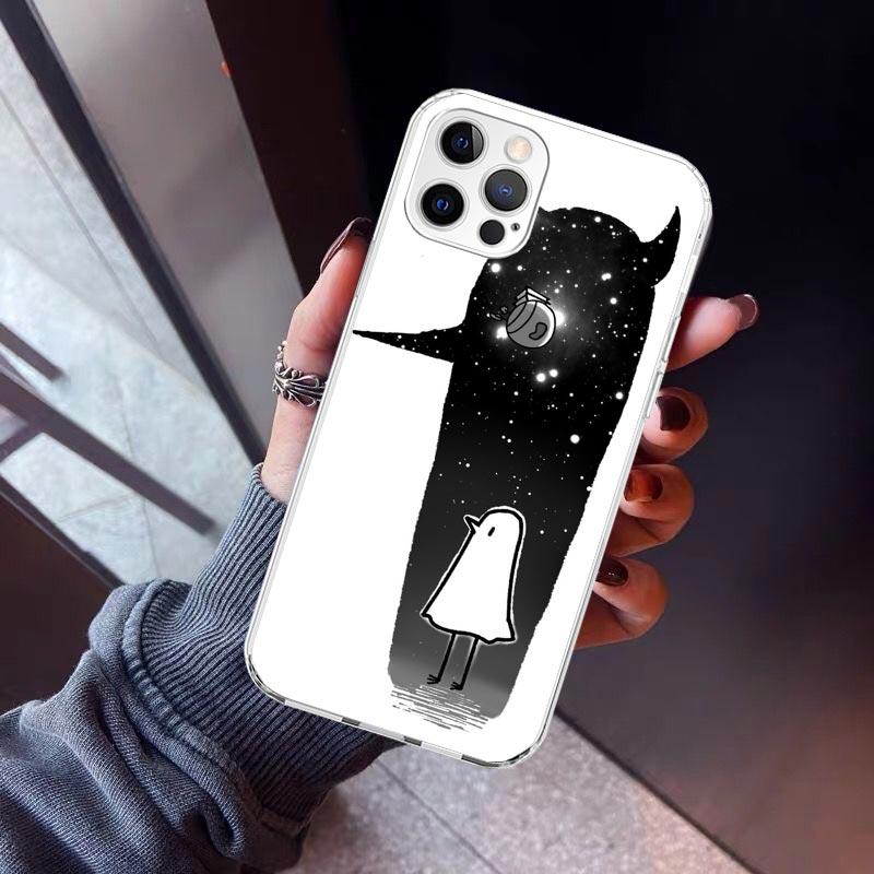 Oyasumi Punpun Phone Case For iPhone 17 Air 11 13 Mini 14 15 Plus 16 12 Pro Max 16E SE 7 8 Pattern Soft TPU Back Cover 17 Air 1