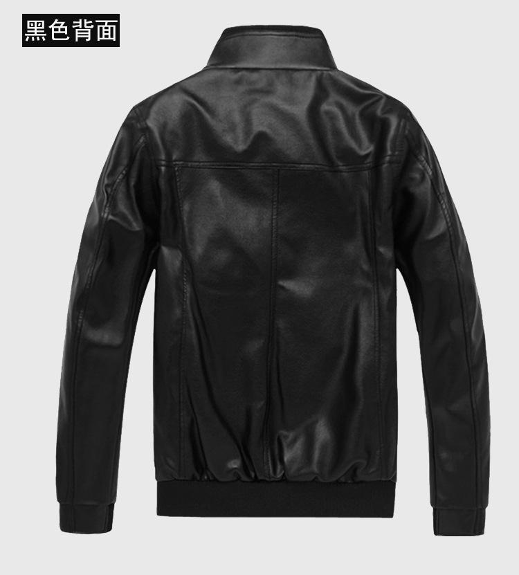 Spring, autumn and winter new men's leather jacket men's slim locomotive men's leather jacket tide