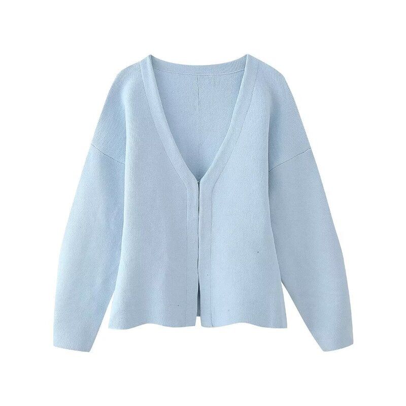Fashion Style 2024 Spring New Arrival Women's Clothing Temperament Wild Slim Looking Loose Sleeves Knitting Outwear 5536160