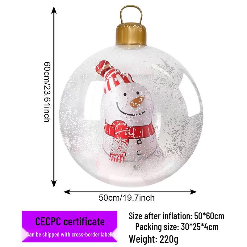 New Inflatable Christmas Ball for Outdoor Courtyard Decor and Party Decorations