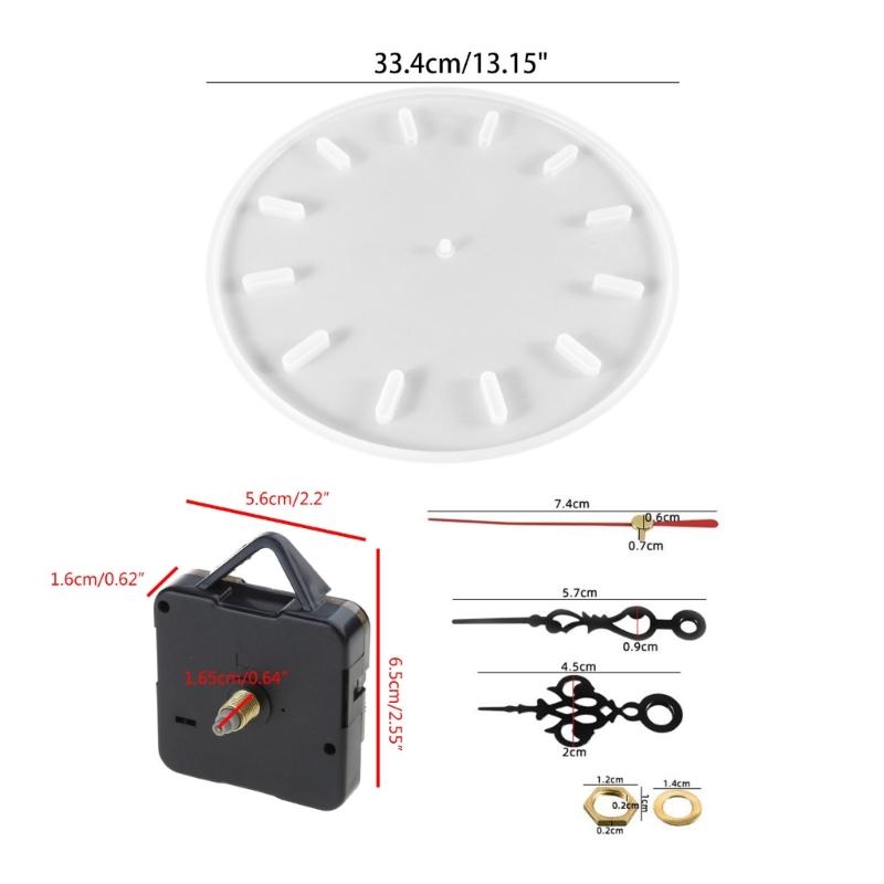 DIY Clock Resin Molds Round Silicone Mold DIY Epoxy Silicone Resin Molds with Dial Accessories for Jewelry Making Tools