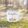 Hello Pumpkin Enamel Mug Halloween Camping Mug Gift For Grandma Mum Nana Autumn Home Decor Hygge Gift Fall Coffee Mug