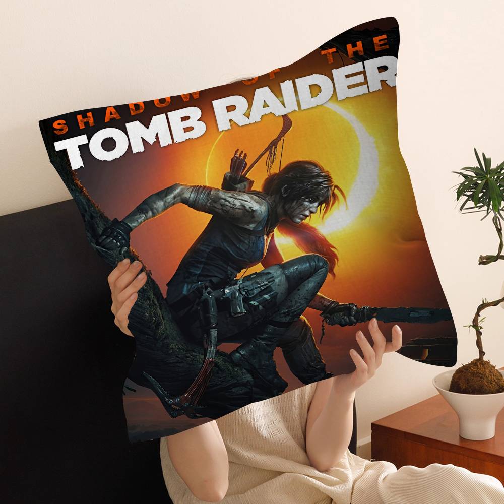 Tomb Raider Anime Pillow Cushion Cover Pillowcase Living Room Sofa Home Decor
