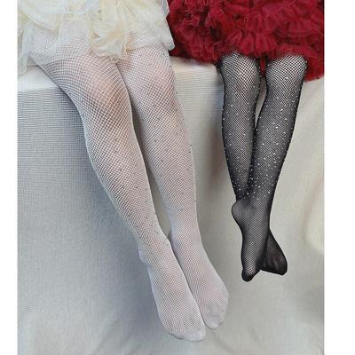Mote Barn Nettsokker Rhinestone Glitter Barn Babytights Jenter Lolita Strømper Sokker Tilbehør 1-14 år gammel