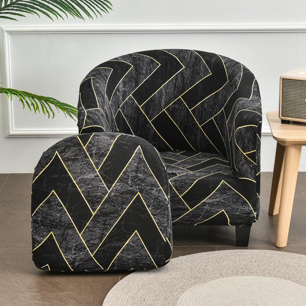 Semi-Circular Club Chair Protective Sofa Cover