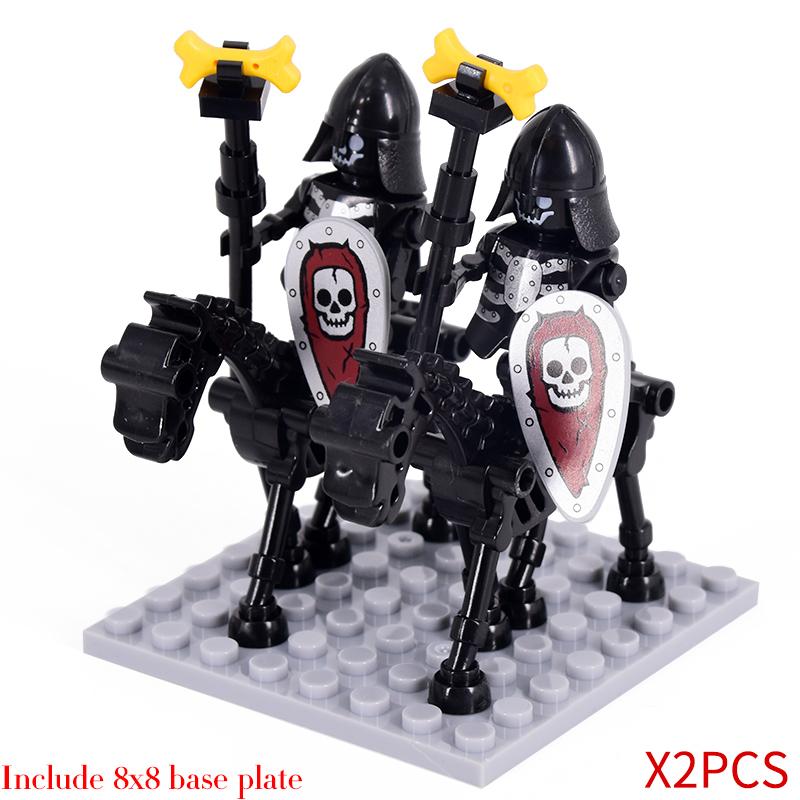 MOC Medieval Skeleton Centaurs Knights mini Action Figures Ringwraith Building Blocks Roman Horse Soldier Bricks kids Toys Gifts