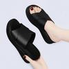 Slippers thick-soled women's summer outer wear New Year's fashion slope heel versatile high-end sandals high heels go out