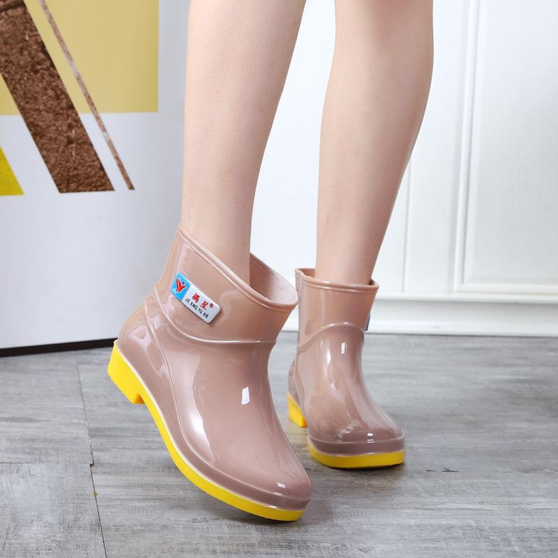 Damen Rutschfeste Verschleißfeste Niedrig Geschnittene Regenstiefel: Strapazierfähige Arbeitsgummischuhe für Küche, Autowäsche und nasse Umgebungen