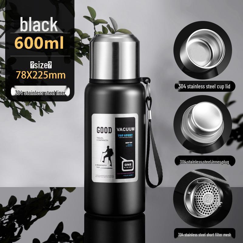 Large Capacity Stainless Steel Insulated Travel Kettle with Tea and Water Separation