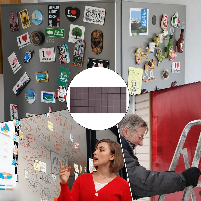 Magnet Sheets For Stickers 36X Magnetic Strip Ultra-Thin Wall Magnet Strong Magnetic Strip With Adhesive Backing Peel-Off