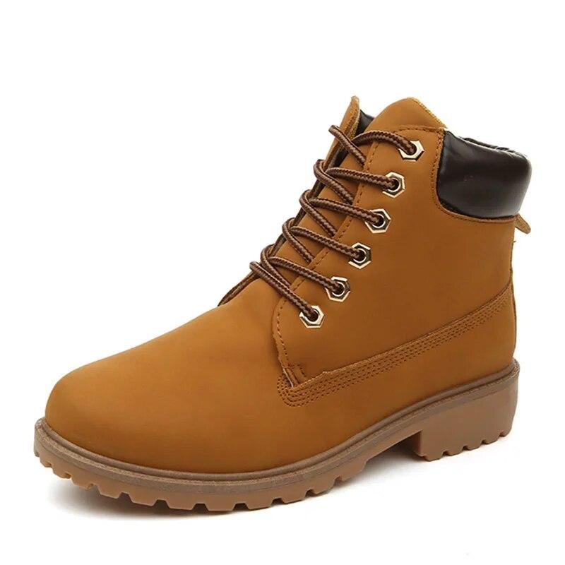 Spring Autumn Shoes Women Modern Boots Fashion Ladies Ankle Boots Brand Non-slip Plus Size 41 Black Pink Yellow