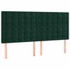 Maison Exclusive - Tête de lit Vert foncé 160x5x118/128 cm Velours
