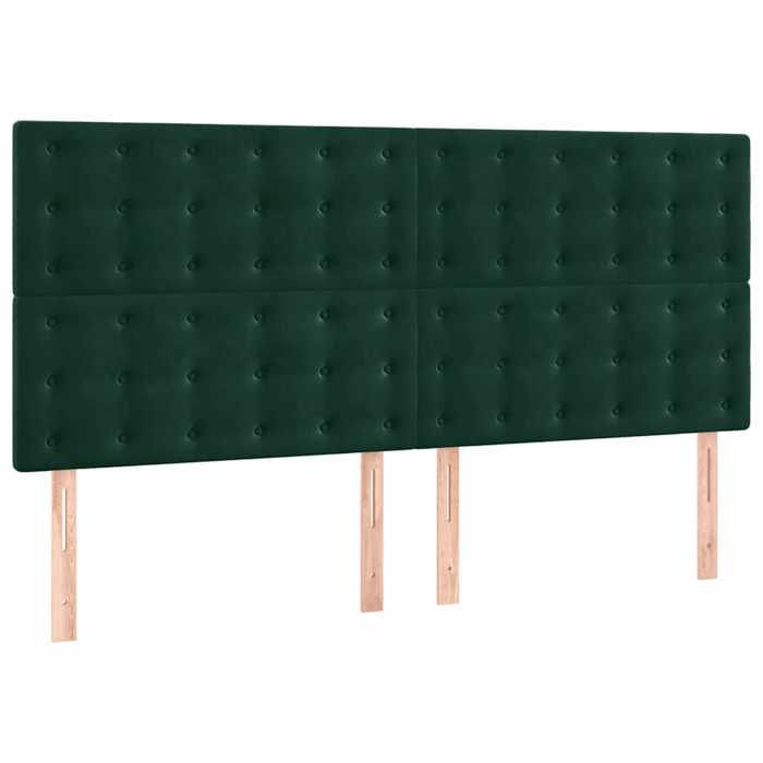 Maison Exclusive - Tête de lit Vert foncé 160x5x118/128 cm Velours