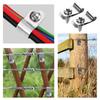 R-type Livestock Fence Wire Clamp with Screws Stainless Steel Agricultural Fencing Mounting Clips Wire Fixing Fastener Wholesale