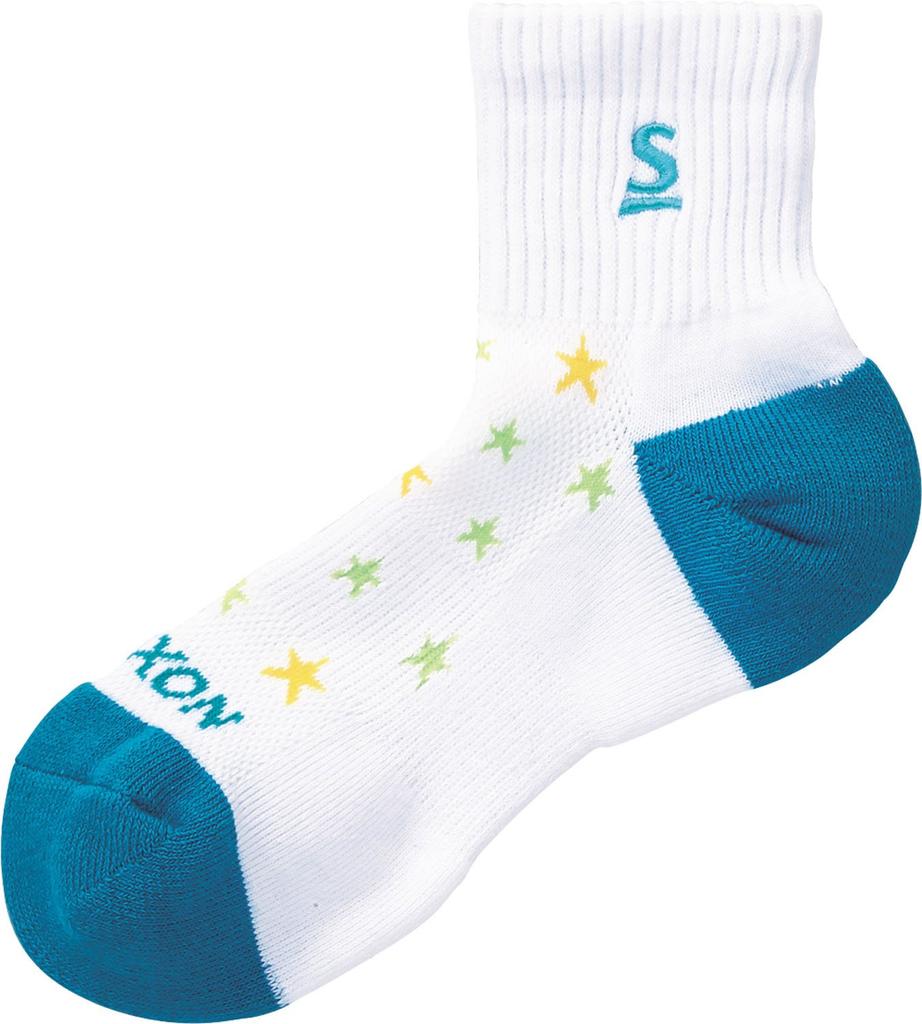 DUNLOP Tennis Half Socks SPO6715W Women's White/Turquoise (269)