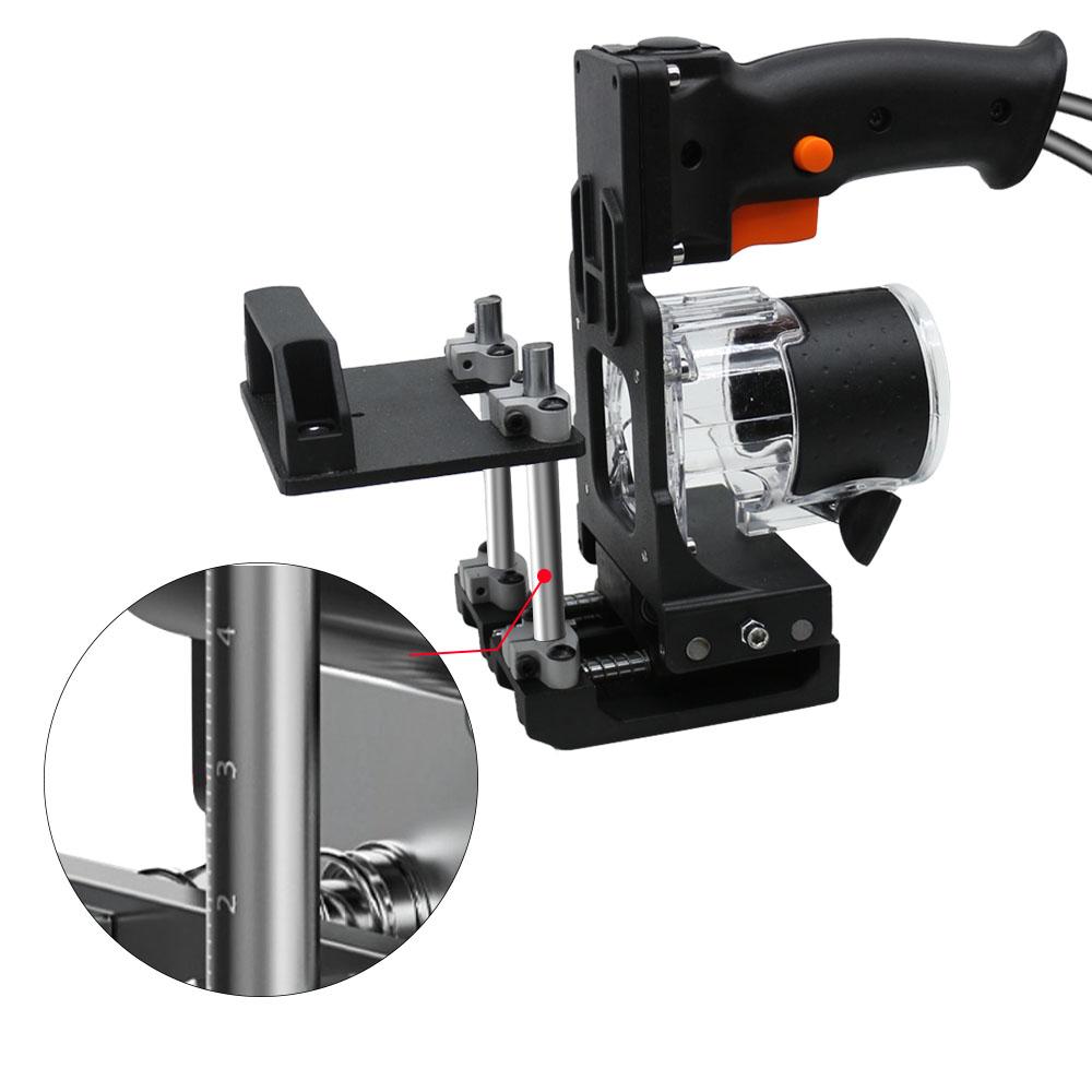2 In 1 Invisible Fastener Opening Punching Locator Woodworking Trimming Slotting Bracket Cabinet Board Side Hole Fixing Fixture