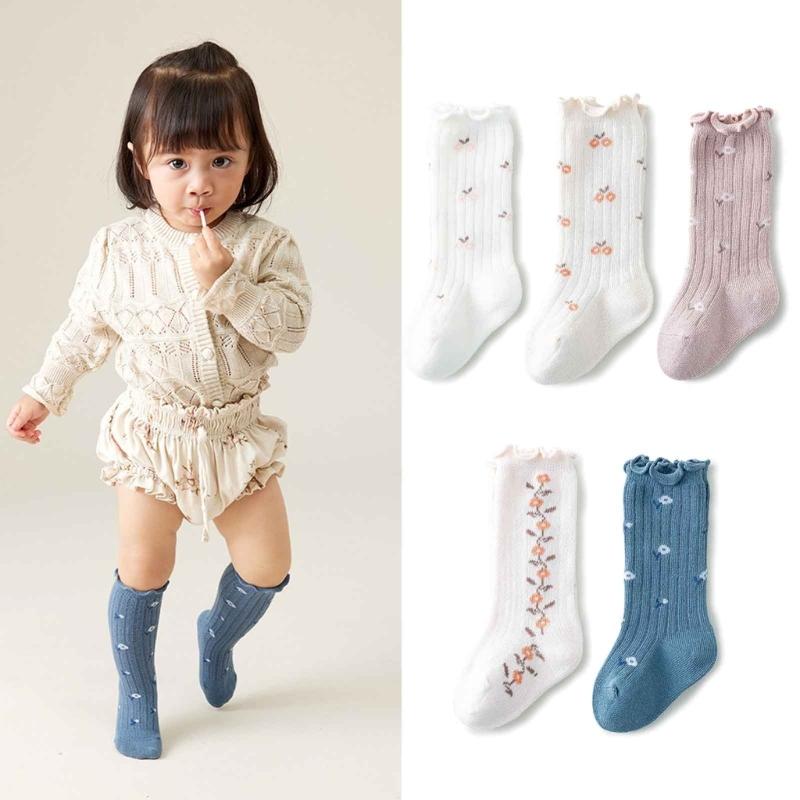 Baby Mittellange Kniesocken Baumwolle Neugeborene Säuglinge Lange Socken Niedlich Bequem Kleinkinder Rüschensocken Neugeborenen Zubehör