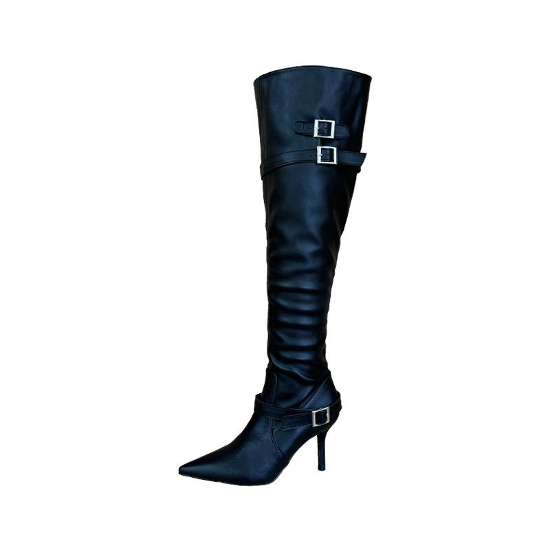 Autumn and winter new pointed thin heel high heel temperament thin French fashion sexy beautiful women's boots