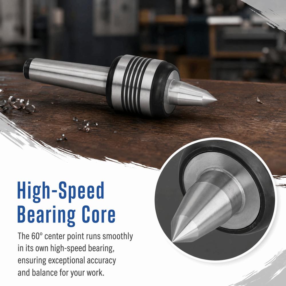 Triple Bearing Morse Taper Center 0.0002 Inch Precision Lathe Tool Tailstock Center CNC Lathes