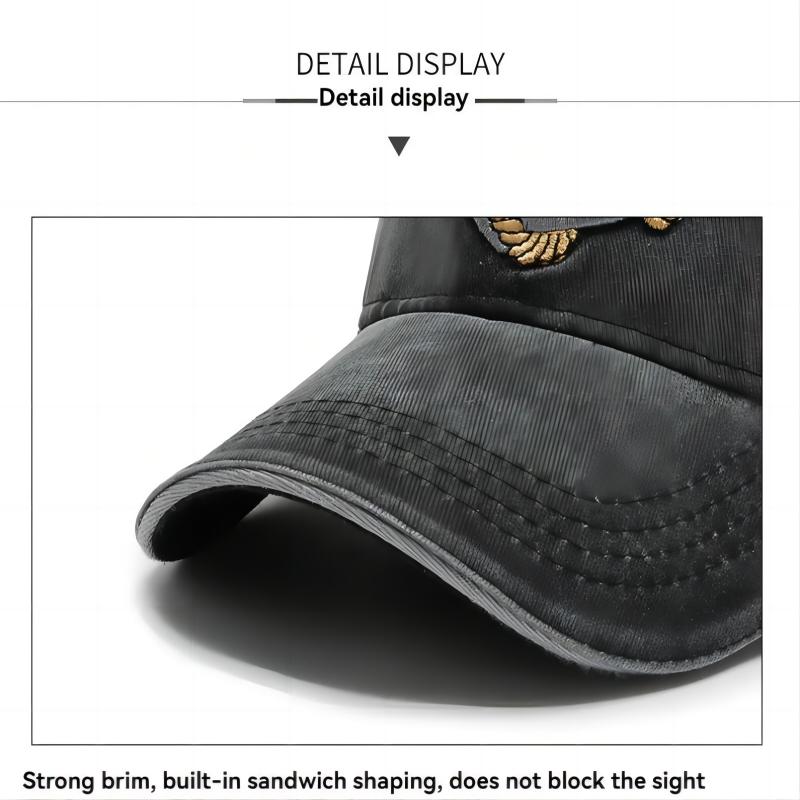Hat Men's Spring/Summer Trend Embroidered Cowboy Baseball Hat Duck Tongue Hat Outdoor Travel Sunshade Hat