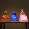 1 PCS 19cm High Resin Buddha Statue Home Living Room Pharmacist Buddha Temple Offering Feng Shui Ornaments