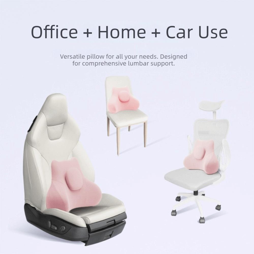 Rebound Lumbar Support Cushion Ergonomic Waist Pillow Comfortable Waist Rest Travel Backrest