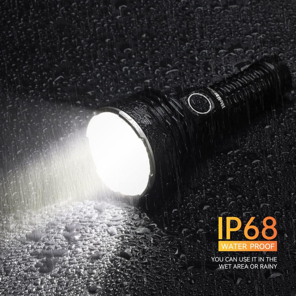 Wurkkos TS30S PRO Super Powerful LED 6000 1086m Long RGB Auxiliary Side for and Searching Flashlight, Lumens, Range, USB-C Rechargeable, Light,