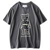 Original Tail Single Cut Label New Arrival Pure Cotton Bear T-shirt Men's Short Sleeve Fashion Brand All-Matching Export Men's Clothing Men Tops