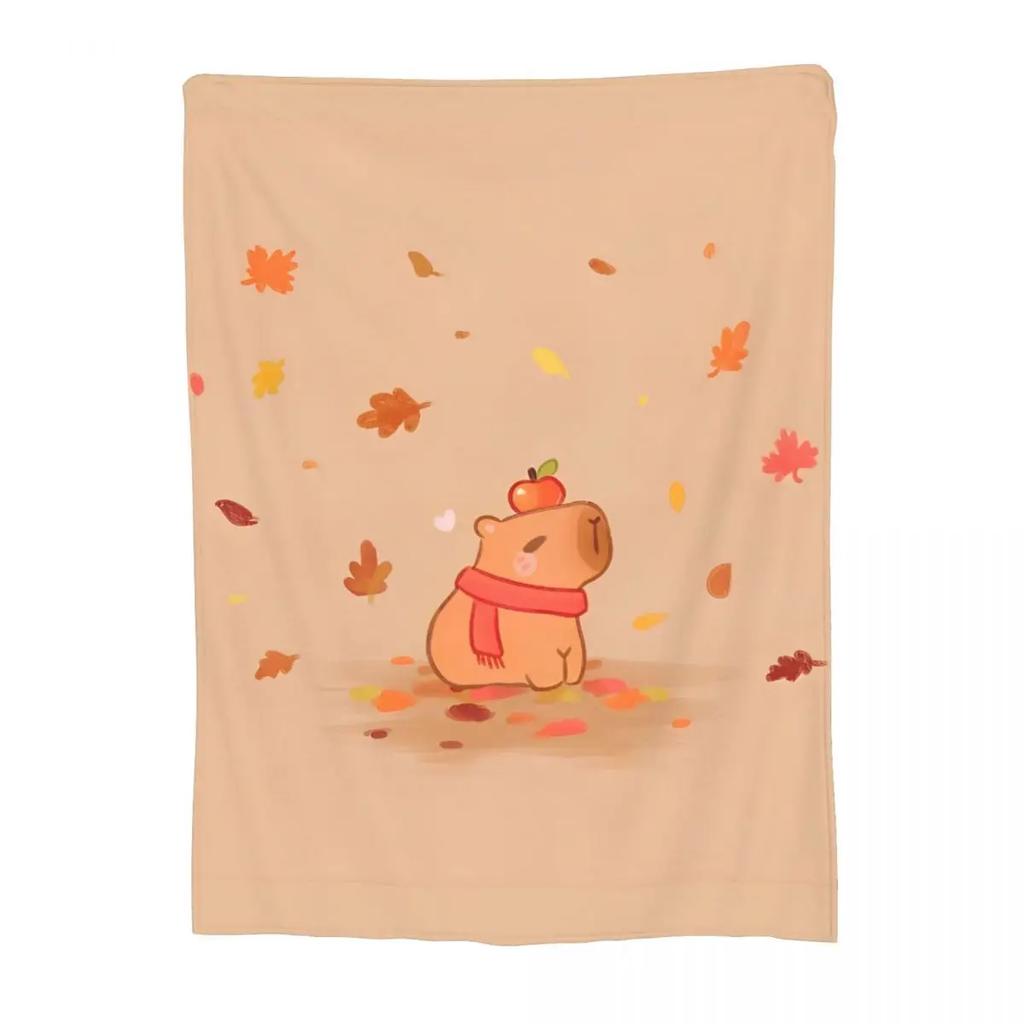 Super Soft Flannel Throw Blankets with Cute Capybara Design for Bedding Couch Cozy and Stylish Home Textile