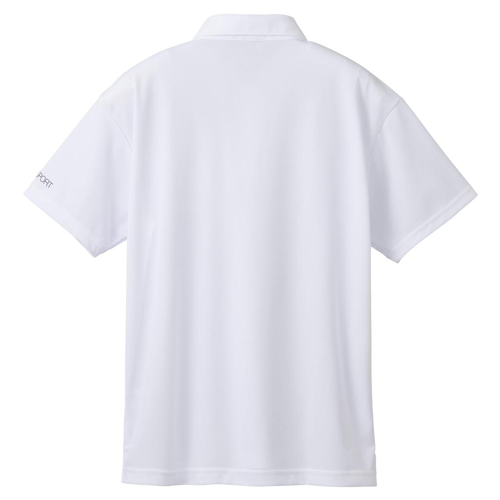 DESCENTE Polo Short Simple Size L Shirt, Sleeve, Button-Down, Sweat-Wicking, Quick-Drying, Design, Unisex, WH00(ST4FHSZ1MB),