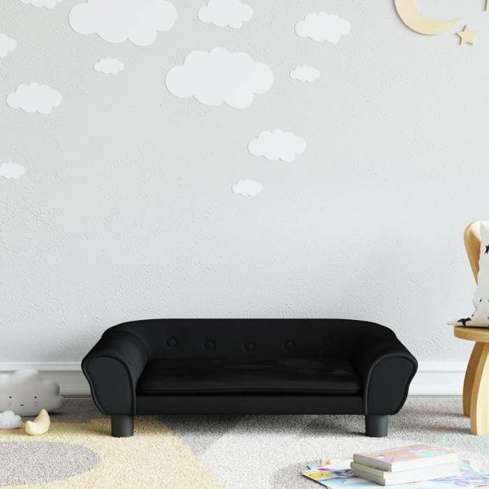 VidaXL Canapé pour enfants noir 70x45x26 cm velours, mini canapé, mini canapé-chaise, mini canapé pour enfants, canapé de 3196404