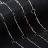 5Yard/Roll 2mm Hollowout Star Moon Link Chain Metal Copper Dangle Charm Chains For Jewelry Making DIY Bracelet Necklace Supplies